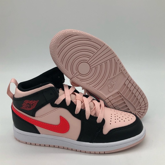 Jordan Other - New AIR JORDAN 1 MID (PS) ATMOSPHERE / INFRARED 23-BLACK 640734-604 no box lid